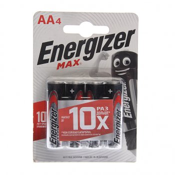 101 р. Батарейка AA LR6 1.5V блистер 4шт. (цена за 1шт.) Alkaline Max ENERGIZER ENERGIZER lr6 bc4  с доставкой в г. Вологда. Увеличить фотографию 3