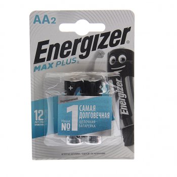 173 р. Батарейка AA LR6 1.5V блистер 2шт. (цена за 1шт.) Alkaline Max Plus ENERGIZER ENERGIZER lr6м bc2  с доставкой в г. Вологда. Увеличить фотографию 3