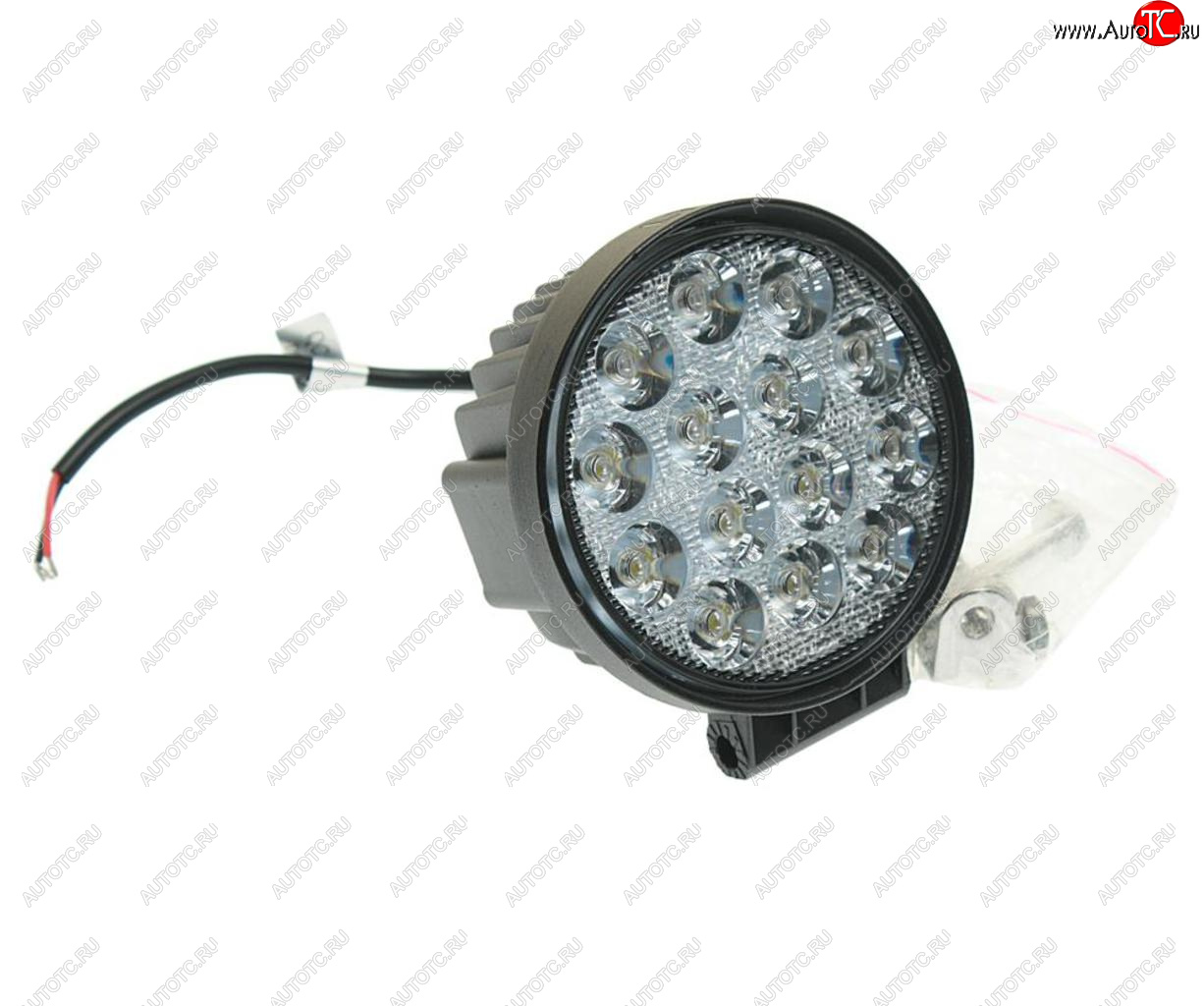1 279 р. Фара рабочего света круглая 116х116x70мм 42Вт (14 светодиодов) LED LT LED TECHNOLOGY lt-1242rf  с доставкой в г. Вологда