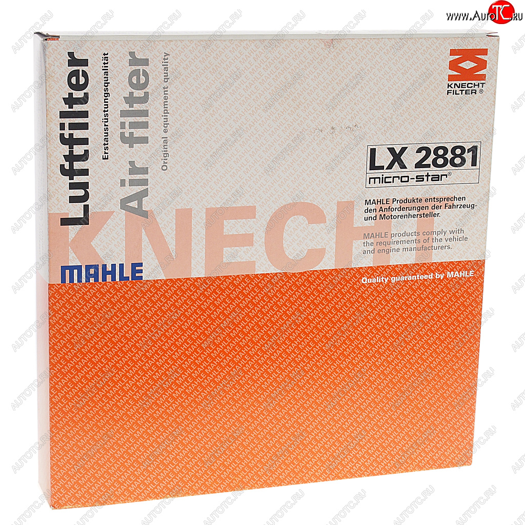 2 499 р. Фильтр воздушный CHEVROLET Cruze (09-) (2.0 D),Orlando (11-) (2.0 D) OPEL Astra J (1.4T1.6T) MAHLE MAHLE lx2881  с доставкой в г. Вологда