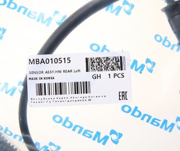 1 199 р. Датчик АБС KIA Mohave (16-) колеса заднего левого MANDO MANDO mba010515 MANDO mba010515  с доставкой в г. Вологда. Увеличить фотографию 2