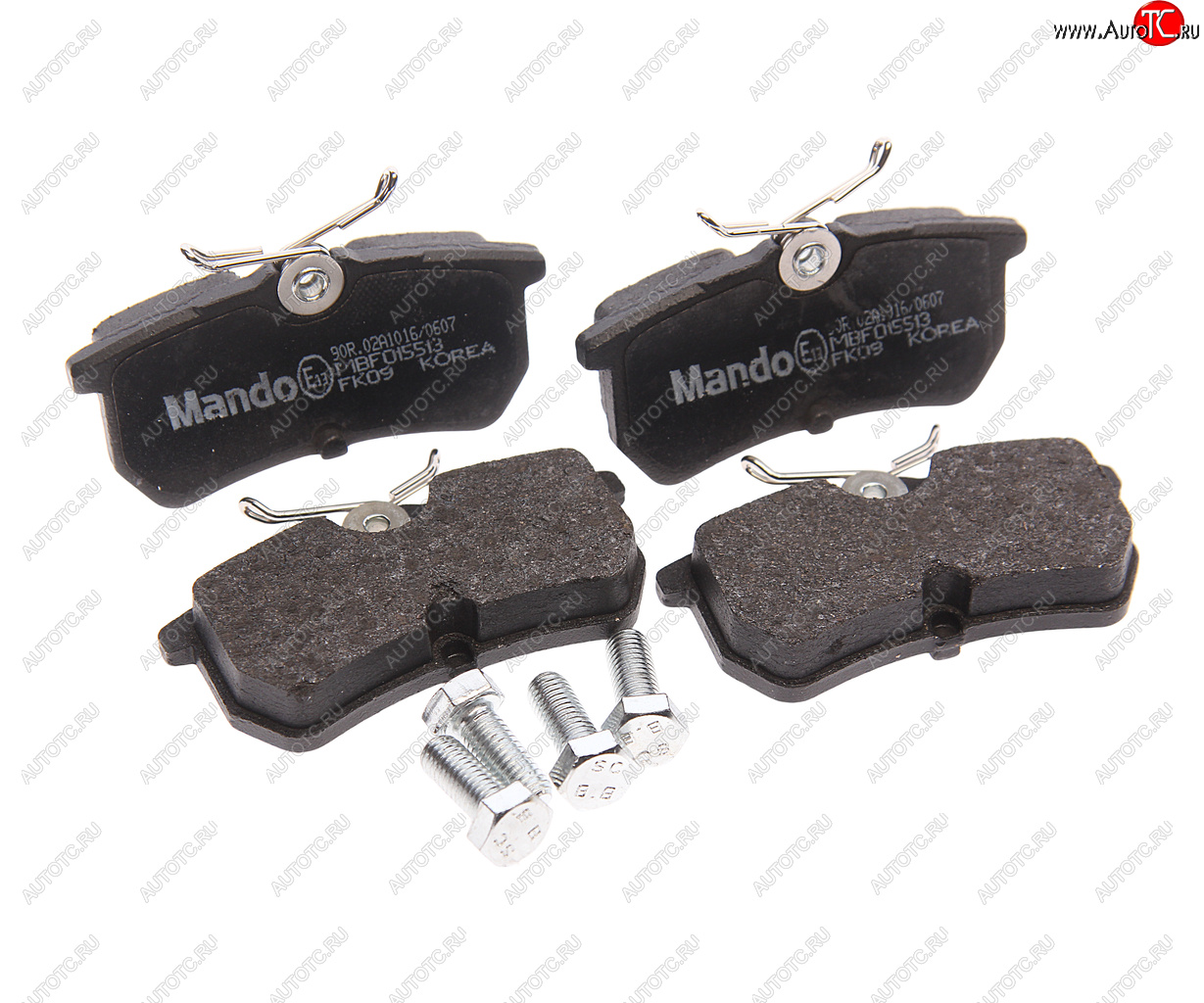 979 р. Колодки тормозные задние (4шт.) MANDO Ford Focus 1 хэтчбэк 5 дв. дорестайлинг (1998-2002)  с доставкой в г. Вологда