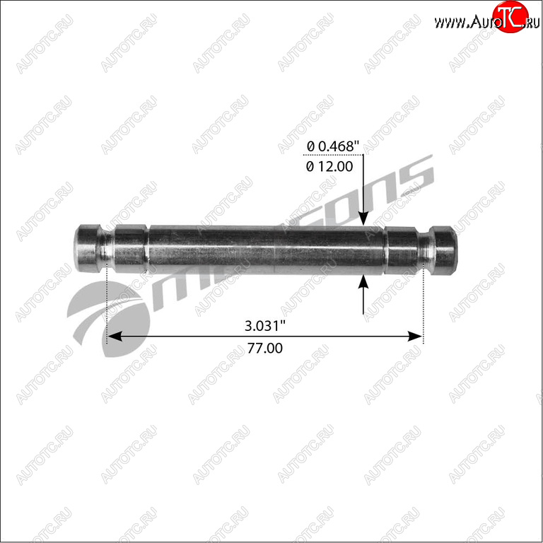 62 р. Штифт MAN MERCEDES колодок тормозных MANSONS MANSONS mbp3102  с доставкой в г. Вологда