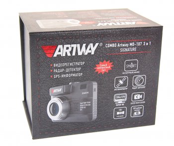 12 699 р. Видеорегистратор с радар-детектором GPS ARTWAY ARTWAY md-107  с доставкой в г. Вологда. Увеличить фотографию 4
