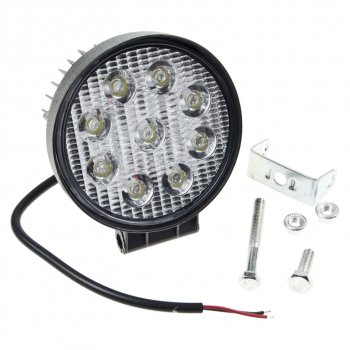 699 р. Фара рабочего света 115мм 27W (рассеянный свет) круглая MISTAR MISTAR mis-27w flood(rn)  с доставкой в г. Вологда. Увеличить фотографию 2