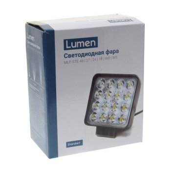 1 299 р. Фара рабочего света 125x107x58мм 48Вт (16 светодиодов) IP67 Slim Flood LUMEN LUMEN mlp-sle48ws1857f  с доставкой в г. Вологда. Увеличить фотографию 4