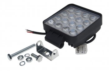 Фара рабочего света 106x106x40мм 48Вт (16 светодиодов) IP67 Super Slim Flood LUMEN LUMEN mlp-sse48ws-2418f