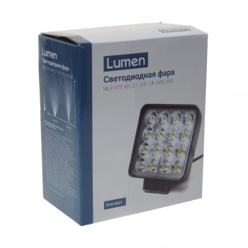 1 369 р. Фара рабочего света круглая 125x110x50мм 27Вт (9 светодиодов) IP68 Standart Flood LUMEN LUMEN mlp-ste27wr1261f  с доставкой в г. Вологда. Увеличить фотографию 4