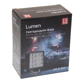 1 049 р. Фара рабочего света 125x110x50мм 27Вт (9 светодиодов) IP68 Standart Flood LUMEN LUMEN mlp-ste27ws1262f  с доставкой в г. Вологда. Увеличить фотографию 3