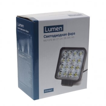1 669 р. Фара рабочего света 127x110x68мм 48Вт (16 светодиодов) IP68 Standart Flood LUMEN LUMEN mlp-ste48ws1258f  с доставкой в г. Вологда. Увеличить фотографию 4