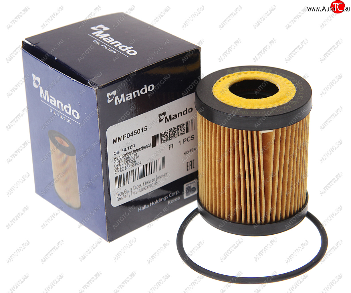 238 р. Фильтр масляный OPEL Astra G (1.8),Vectra B (1.8/2.5/2.6),Vectra C (3.2) MANDO MANDO mmf045015 MANDO mmf045015  с доставкой в г. Вологда