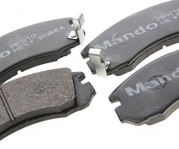 1 399 р. Колодки тормозные передние (4шт.) MANDO Mitsubishi Outlander CU (2003-2009)  с доставкой в г. Вологда. Увеличить фотографию 2
