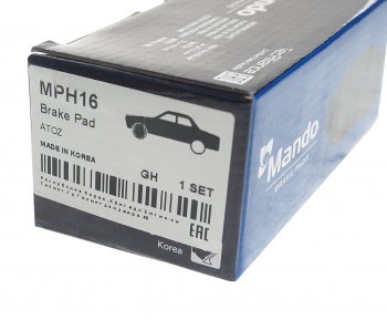 419 р. Колодки тормозные передние (4шт.) MANDO Hyundai Atos MX рестайлинг (2004-2007)  с доставкой в г. Вологда. Увеличить фотографию 3