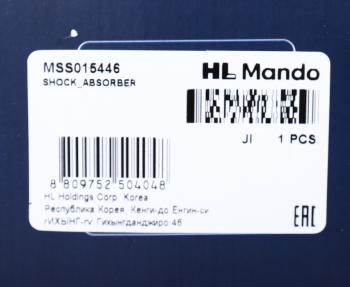 5 349 р. Амортизатор VW Passat (3B5,3B6) передний левый/правый газовый MANDO MANDO mss015446 MANDO mss015446  с доставкой в г. Вологда. Увеличить фотографию 4