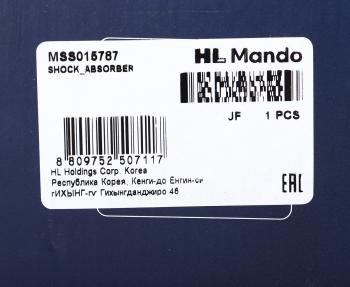 5 489 р. Амортизатор RENAULT Twingo (96-) передний правый газовый MANDO MANDO mss015787 MANDO mss015787  с доставкой в г. Вологда. Увеличить фотографию 3