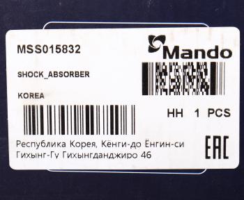 4 099 р. Амортизатор RENAULT Modus (04-) передний левый/правый газовый MANDO MANDO mss015832 MANDO mss015832  с доставкой в г. Вологда. Увеличить фотографию 3