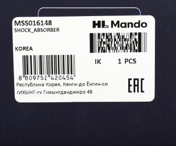 7 649 р. Амортизатор HONDA Civic 5D (06-) передний левый газовый MANDO MANDO mss016148  с доставкой в г. Вологда. Увеличить фотографию 4