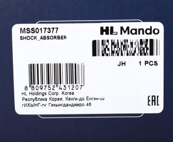 3 899 р. Амортизатор RENAULT Megane (03-09) передний левыйправый газовый MANDO MANDO mss017377  с доставкой в г. Вологда. Увеличить фотографию 3