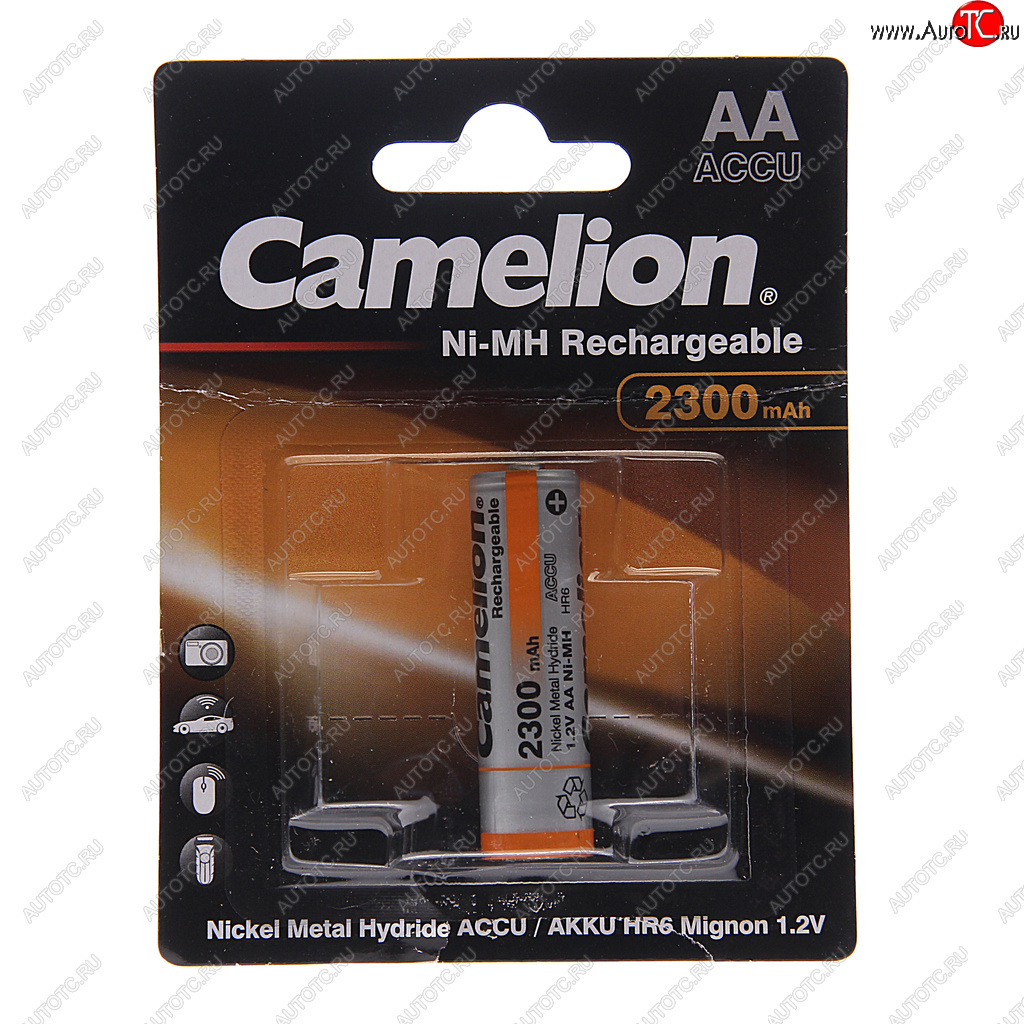 339 р. Батарейка AA HR6 1.2V аккумулятор Ni-MH 2300mAh блистер 2шт. (цена за 1шт.) CAMELION CAMELION nh-aa2300bp2  с доставкой в г. Вологда