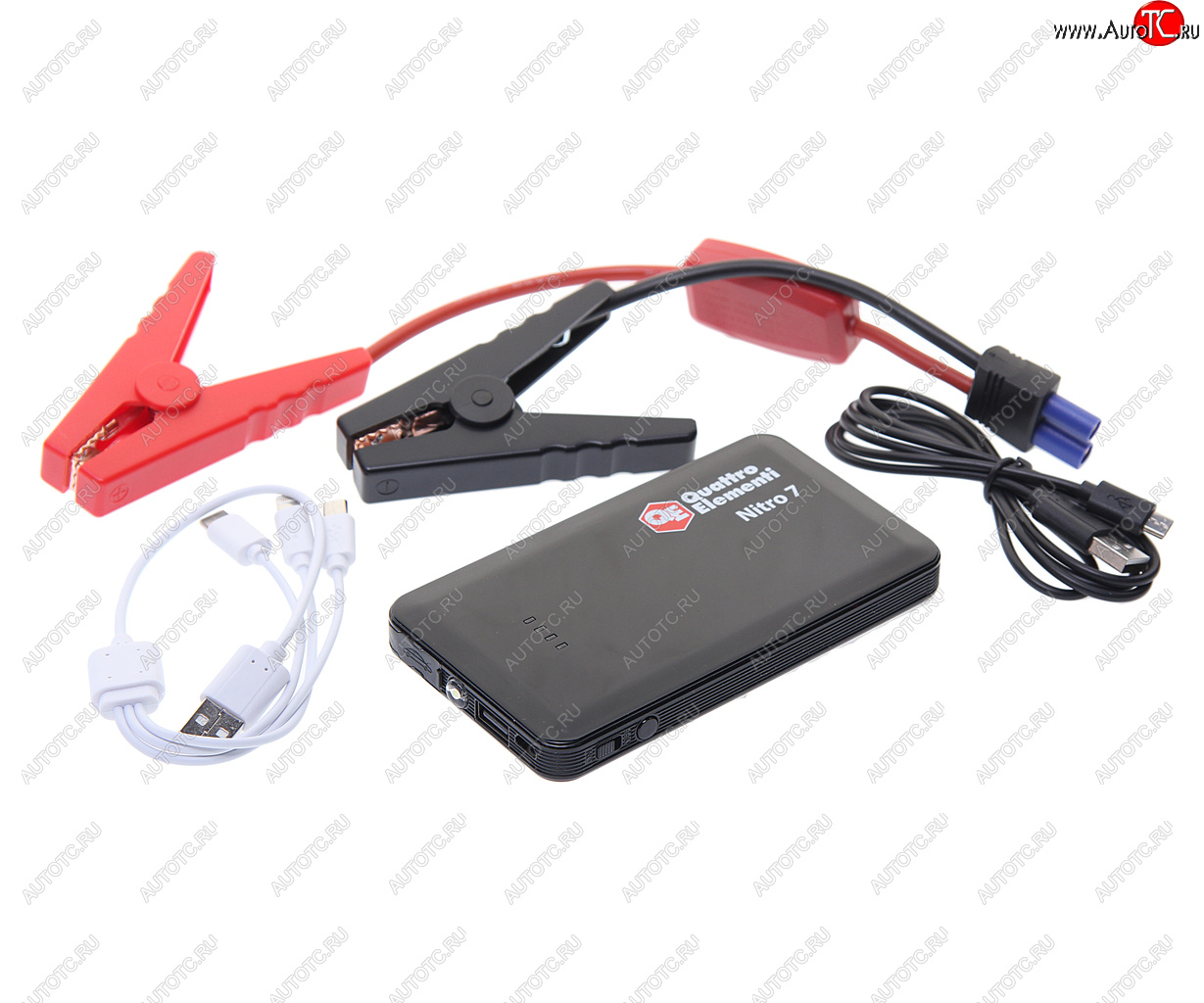 4 799 р. Устройство пусковое 12V 400A 7500мАч (power bank) QUATTRO ELEMENTI QUATTRO ELEMENTI nitro 7  с доставкой в г. Вологда