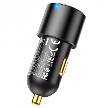 969 р. Устройство зарядное в прикуриватель 1USB + 2 Type C 12V HOCO HOCO nz6 black HOCO nz6 black  с доставкой в г. Вологда. Увеличить фотографию 5