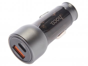 Устройство зарядное в прикуриватель 1USB + 1 Type C 12V HOCO HOCO nz8 brown HOCO nz8 brown