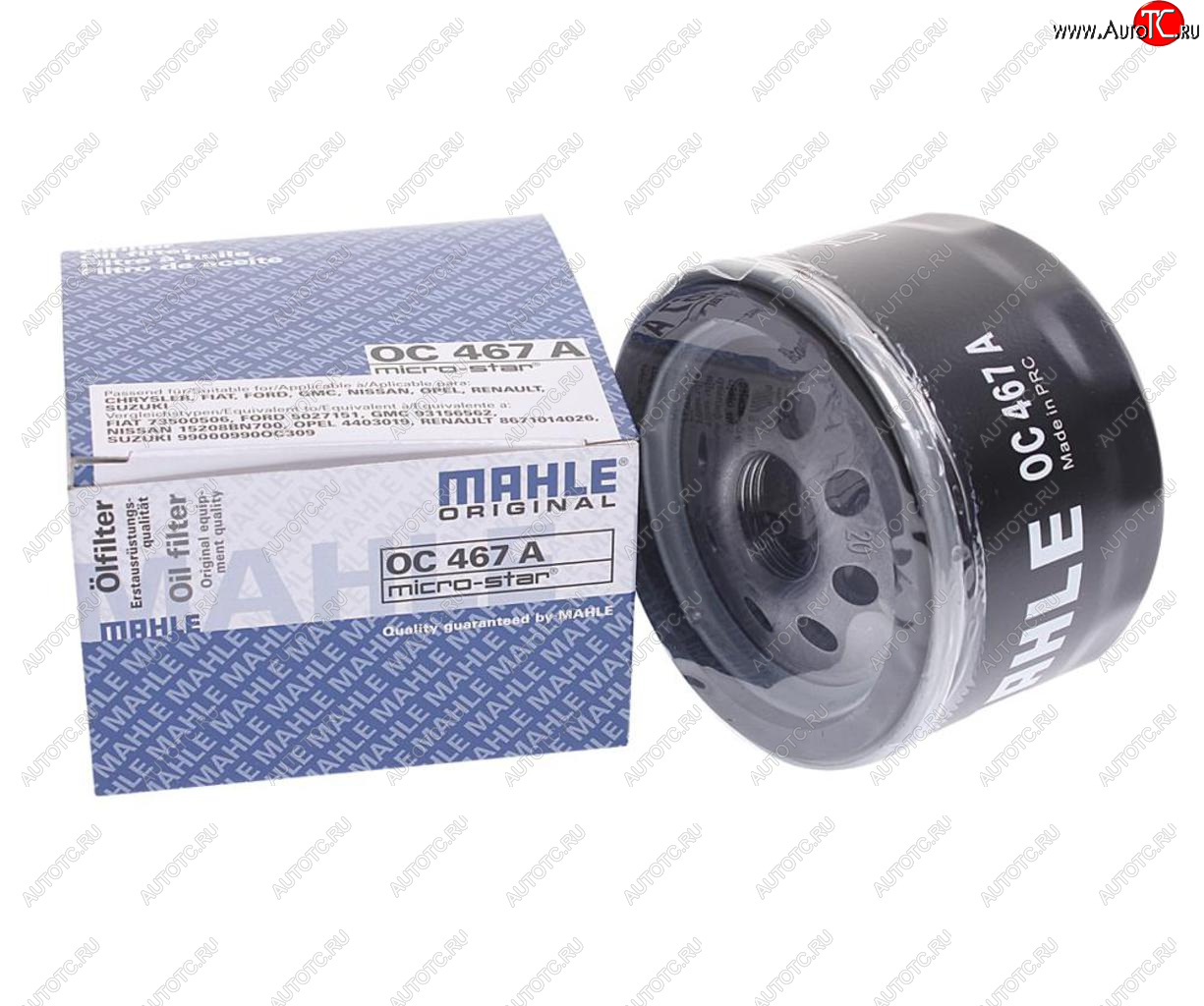 619 р. Фильтр масляный ЛАДА Largus RENAULT Logan (04-) NISSAN Almera (12-) MAHLE MAHLE oc467a  с доставкой в г. Вологда