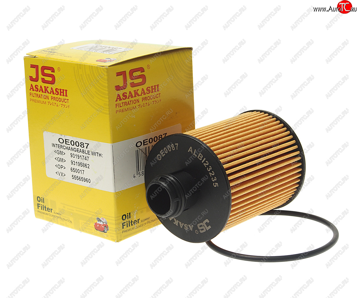 1 199 р. Фильтр масляный OPEL Astra J (09-),Insignia (08-),Zafira C (11-) (2.0) JS ASAKASHI JS ASAKASHI oe0087  с доставкой в г. Вологда