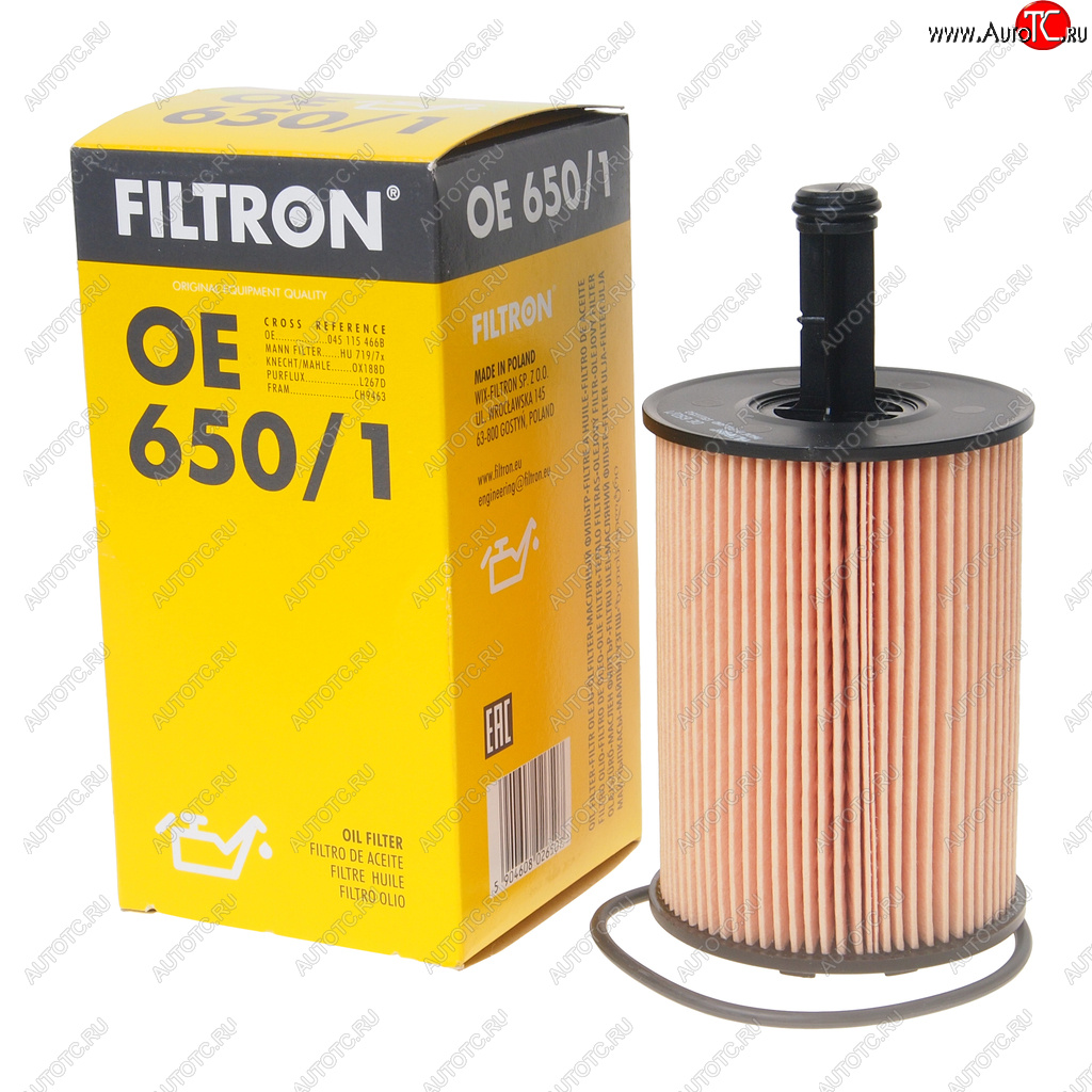 299 р. Фильтр масляный VW T5 (03-),Passat (05-),Touran,Tiguan AUDI A3,A4,A6 SKODA Octavia (TDI) FILTRON FILTRON oe6501  с доставкой в г. Вологда