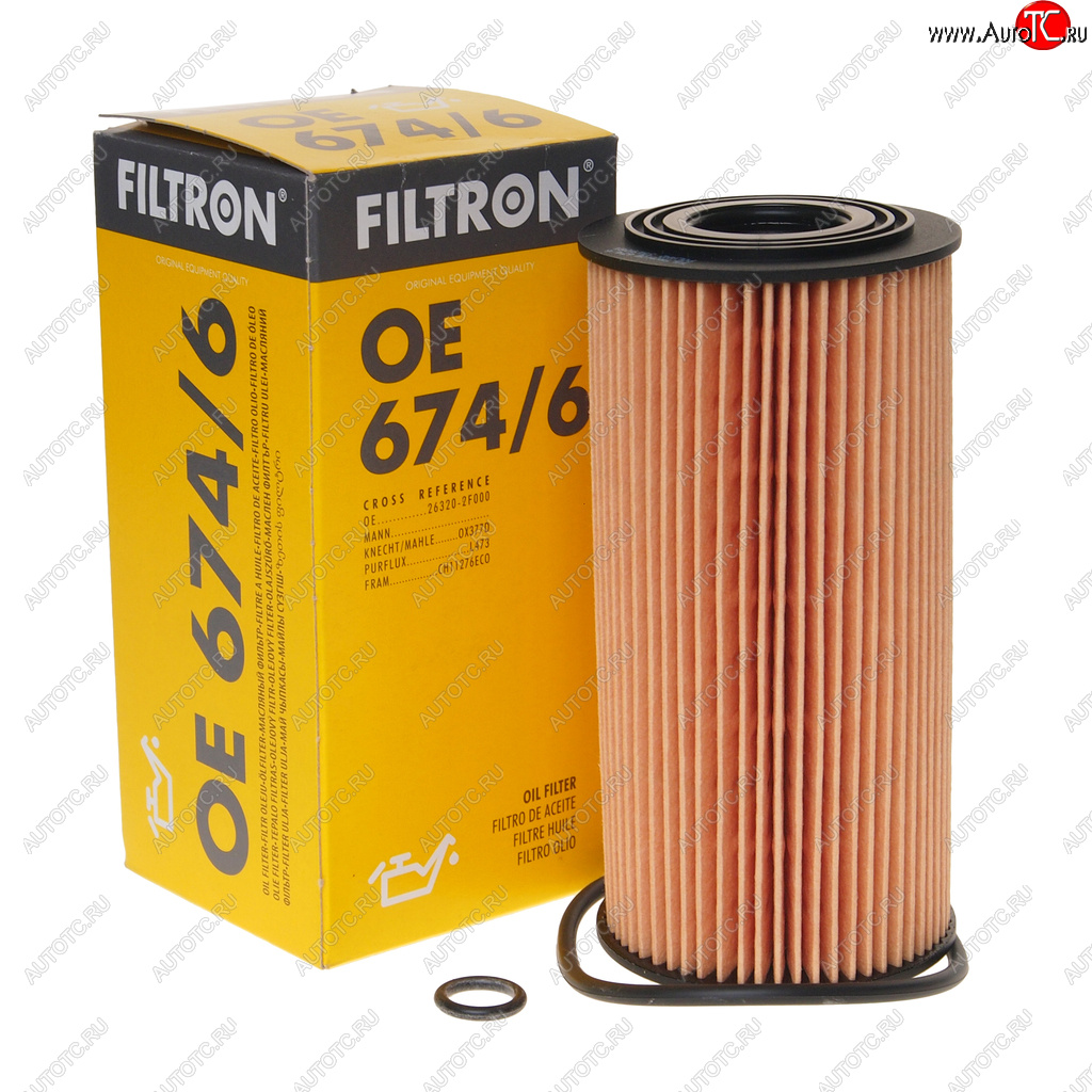 699 р. Фильтр масляный HYUNDAI Santa Fe (12-) (2.0 TCI),ix35 (13-) (2.0 TCI) FILTRON FILTRON oe6746  с доставкой в г. Вологда