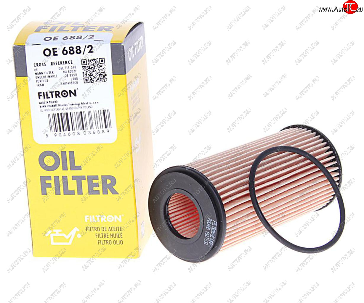 399 р. Фильтр масляный VW Golf (13-) (2.0) AUDI A5,S5 (11-) SKODA Octavia (12-) (1.82.0) FILTRON FILTRON oe6882  с доставкой в г. Вологда