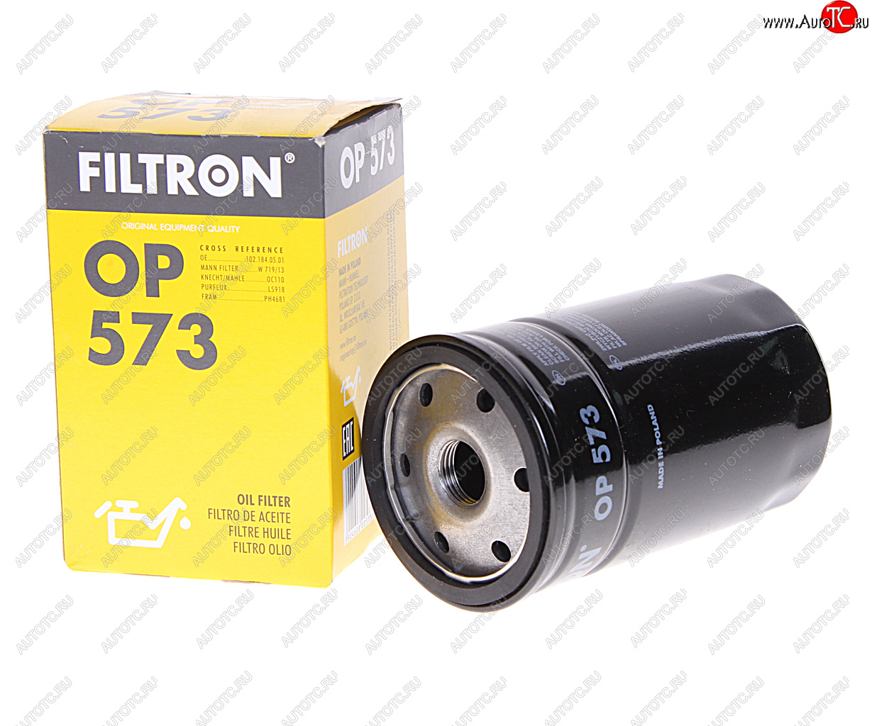 569 р. Фильтр масляный MERCEDES 190 (W201),E (W124) FILTRON FILTRON op573  с доставкой в г. Вологда