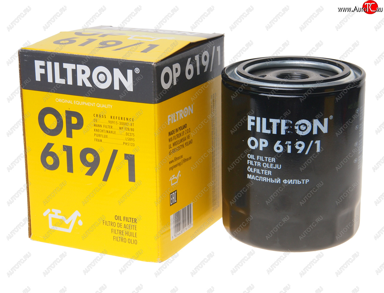 1 269 р. Фильтр масляный TOYOTA Avensis (T22,T25),Corolla,Land Cruiser 70,80,90,120 (2.0 D4.2 DTD) FILTRON FILTRON op6191  с доставкой в г. Вологда