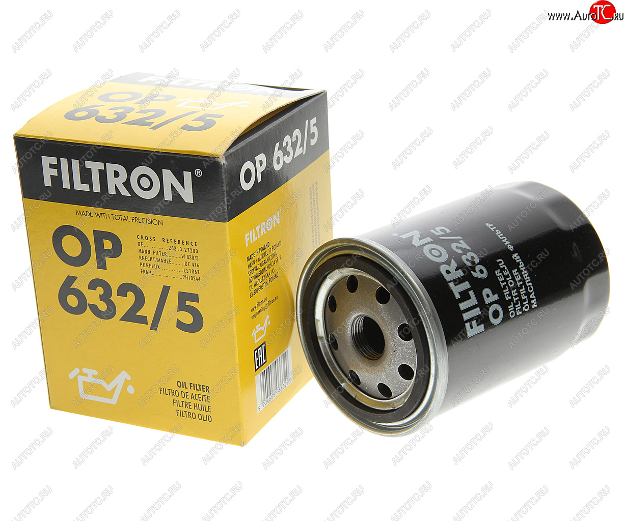 1 029 р. Фильтр масляный HYUNDAI Santa Fe (-02) KIA Sportage (2.0) FILTRON FILTRON op6325  с доставкой в г. Вологда