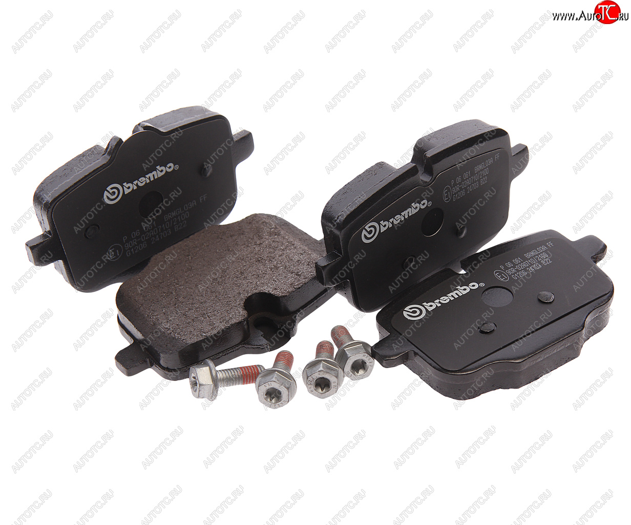 5 599 р. Колодки тормозные задние (4шт.) BREMBO BMW 5 серия F10 седан дорестайлинг (2009-2013)  с доставкой в г. Вологда