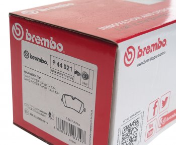 5 999 р. Колодки тормозные задние (4шт.) BREMBO Land Rover Range Rover 4 L405 дорестайлинг (2012-2017)  с доставкой в г. Вологда. Увеличить фотографию 3
