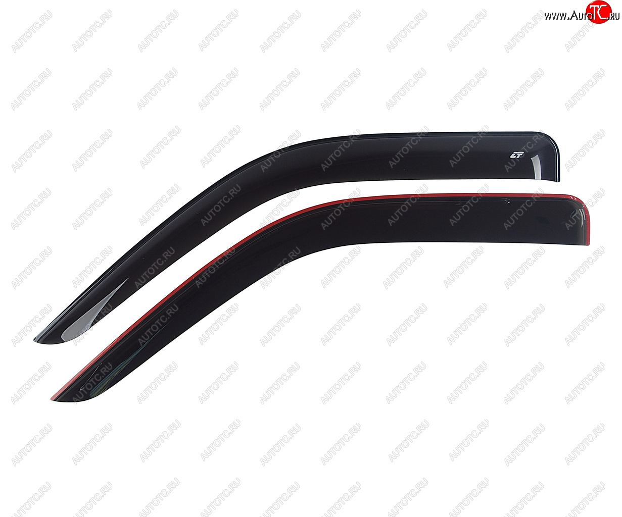 3 099 р. Комплект дефлекторов окон (широкий) COBRA TUNING CITROEN Jumper 250 (2006-2014) (черный глянцевый)  с доставкой в г. Вологда