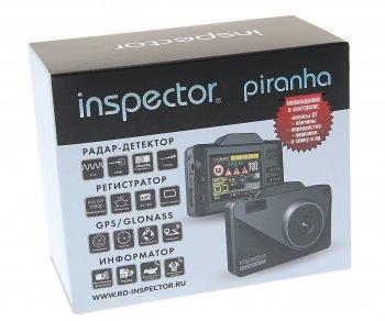 14 449 р. Видеорегистратор с радар-детектором GPS INSPECTOR INSPECTOR piranha  с доставкой в г. Вологда. Увеличить фотографию 3