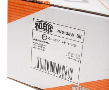 4 999 р. Колодки тормозные передние (4шт.) NIBK Audi A8 D2 рестайлинг (1999-2002)  с доставкой в г. Вологда. Увеличить фотографию 3