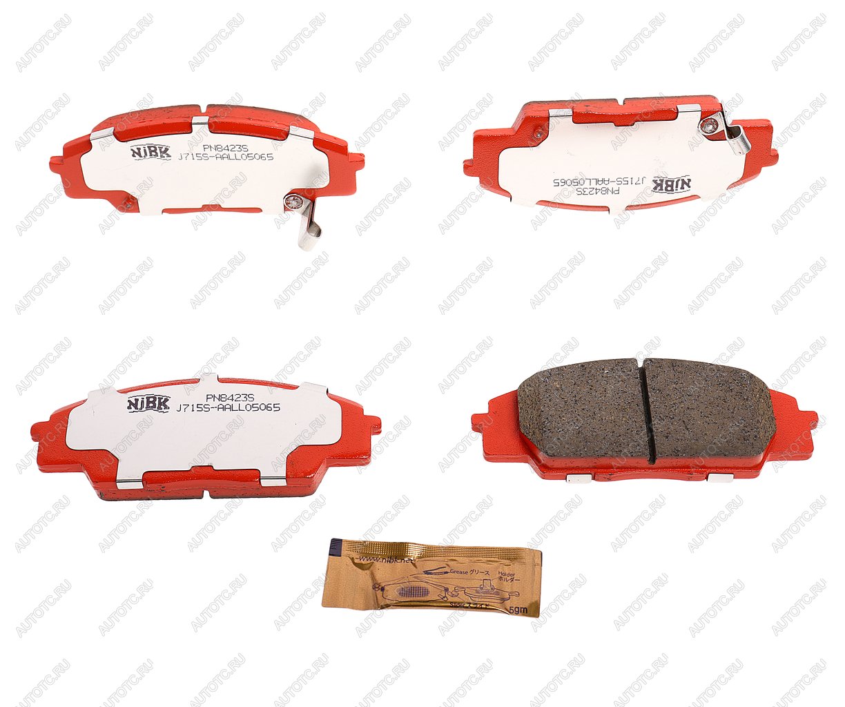 9 549 р. Колодки тормозные передние (4шт.) NIBK Honda Civic ES седан дорестайлинг (2000-2003)  с доставкой в г. Вологда