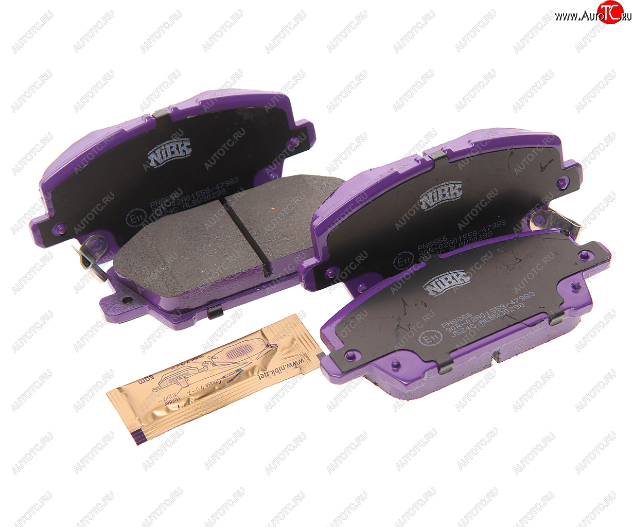 3 199 р. Колодки тормозные передние (4шт.) NIBK Honda Civic FK7 хэтчбэк 5 дв. дорестайлинг (2017-2019)  с доставкой в г. Вологда