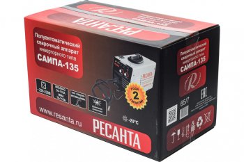 16 299 р. Аппарат сварочный 5.5кВт 20-110А d=0.6-0.8 220В инвертор полуавтомат РЕСАНТА РЕСАНТА ресанта саипа-135  с доставкой в г. Вологда. Увеличить фотографию 17
