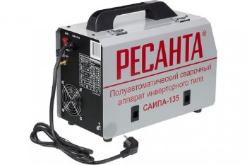16 299 р. Аппарат сварочный 5.5кВт 20-110А d=0.6-0.8 220В инвертор полуавтомат РЕСАНТА РЕСАНТА ресанта саипа-135  с доставкой в г. Вологда. Увеличить фотографию 9