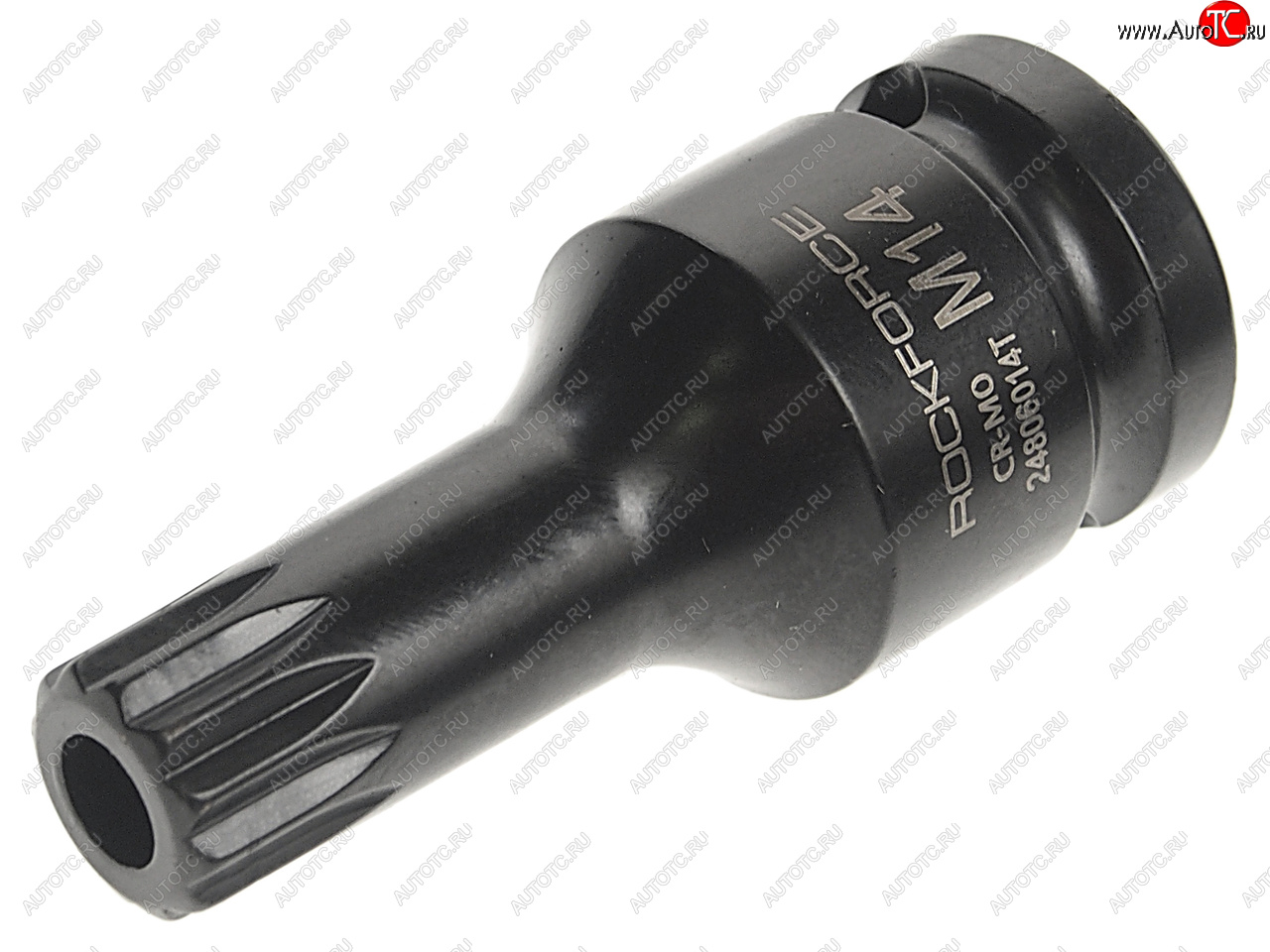 399 р. Бита-головка 12 SPLINE M14 с отверстием ударная ROCKFORCE ROCKFORCE rf-24806014t  с доставкой в г. Вологда