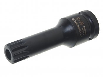 Бита-головка 1/2 SPLINE M16 с отверстием ударная глубокая ROCKFORCE ROCKFORCE rf-24807816t ROCKFORCE rf-24807816t