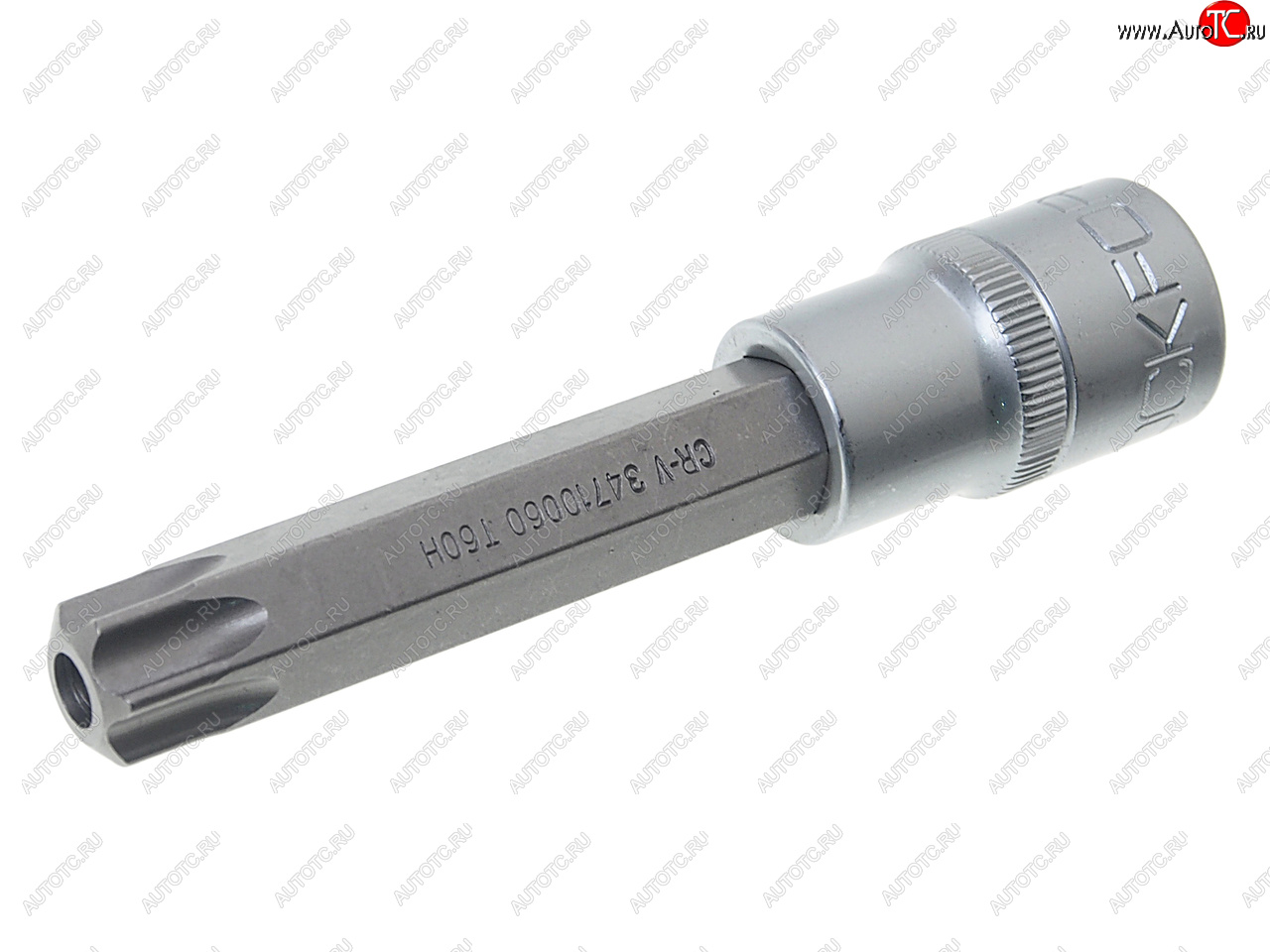 258 р. Бита-головка 12 TORX T60х100мм с отверстием ROCKFORCE ROCKFORCE rf-34710060  с доставкой в г. Вологда