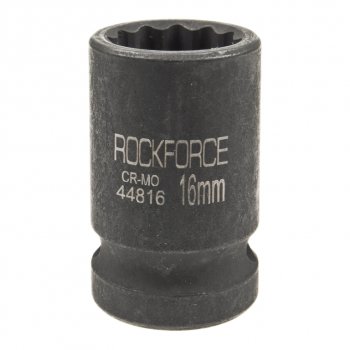 Головка торцевая 12 16мм 12-ти гранная ударная L=58мм ROCKFORCE ROCKFORCE rf-44816