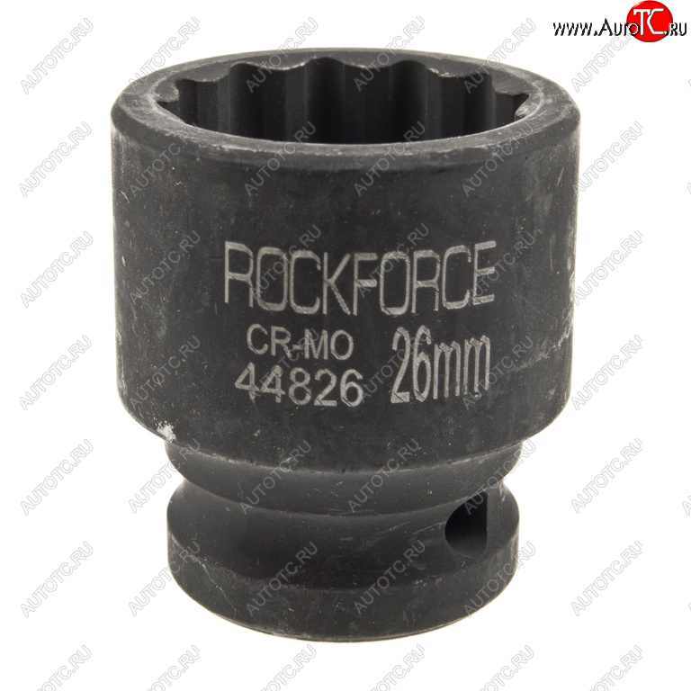 449 р. Головка торцевая 12 26мм 12-ти гранная ударная L=43мм ROCKFORCE ROCKFORCE rf-44826  с доставкой в г. Вологда