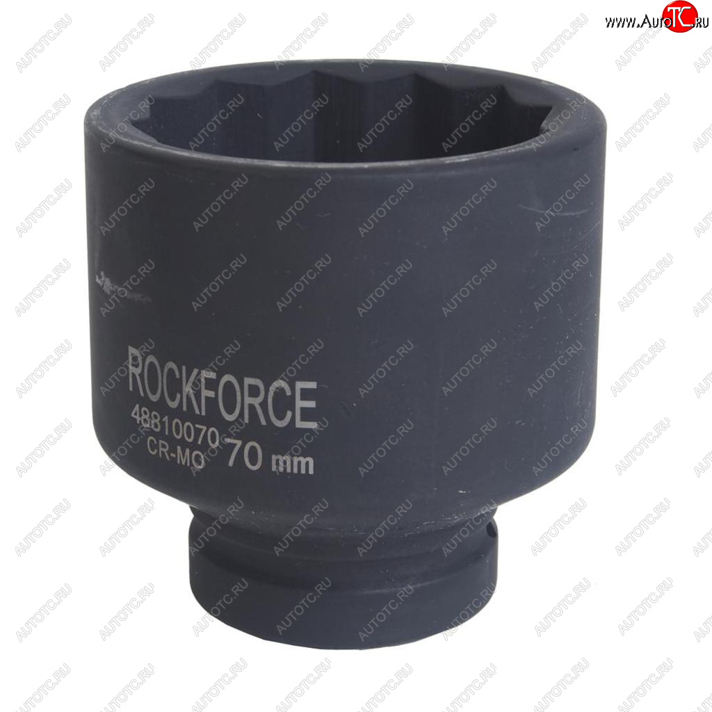 2 789 р. Головка торцевая 1 70мм 12-ти гранная ударная глубокая L=95мм ROCKFORCE ROCKFORCE rf-48810070  с доставкой в г. Вологда