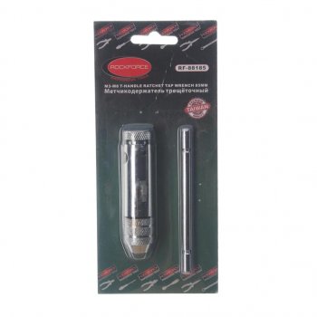 929 р. Вороток для метчиков М3-М8 L=85мм с трещоткой в блистере ROCKFORCE ROCKFORCE rf-88185  с доставкой в г. Вологда. Увеличить фотографию 2